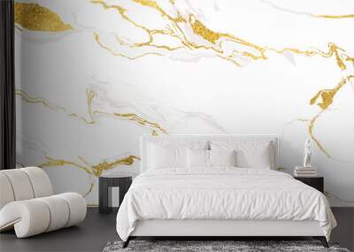 White and gold marble. Luxury wallpaper with gold shade, grey and white watercolor. Elegant marble pattern design for banner, covers, wall art, home decor and invitation. Wall mural