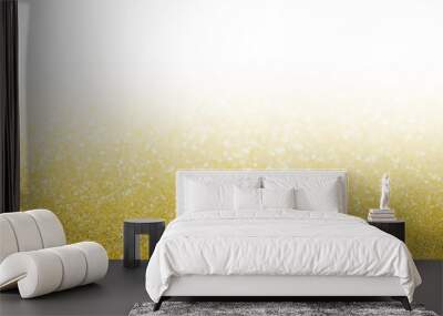 gold glitter texture christmas abstract background with white background fading up away  Wall mural