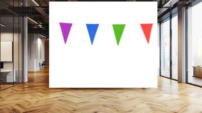 party flags xl isolated on a white background Wall mural