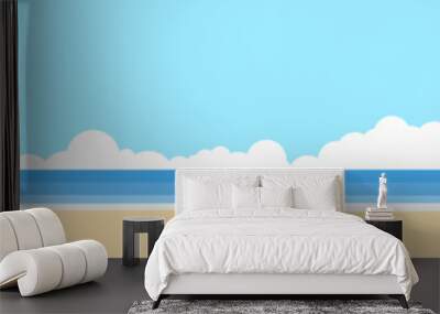 background with summer sky and clouds Wall mural