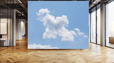 White bird clouds under the blue sky. sunny weather Wall mural