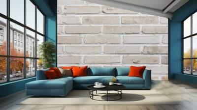 white brick wall. brick background
 Wall mural