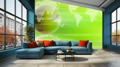 abstract world technology background Wall mural