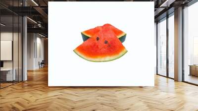 Fresh sliced watermelon isolated on white background. Tropical fruit Wall mural