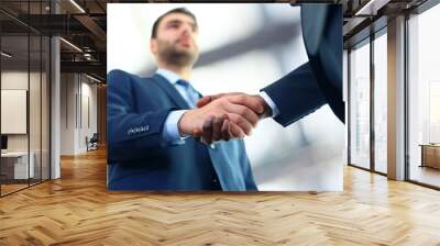 Business handshake. Business man giving a handshake to close the deal Wall mural