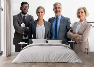 group of successful business people on a transparent background Wall mural