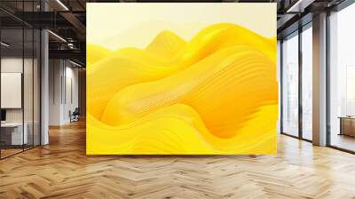 Yellow abstract graphic background Wall mural