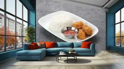 Crispy dory fillets (Ikan dori goreng tepung) with chilli sauce
 Wall mural