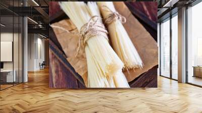 raw rice noodles Wall mural