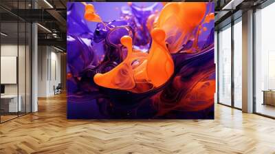 Abstract liquid splash background illustration Wall mural