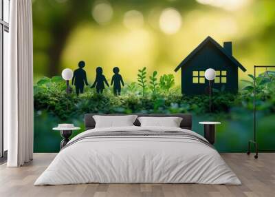 Family Home and Nature Wall mural