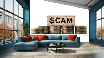 Financial Scam Concept Wall mural