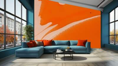 orange white creamsicle vivid painted abstract Wall mural