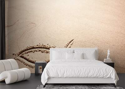 Fish Sand Symbol Wall mural