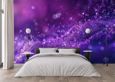 Purple background illustration Wall mural