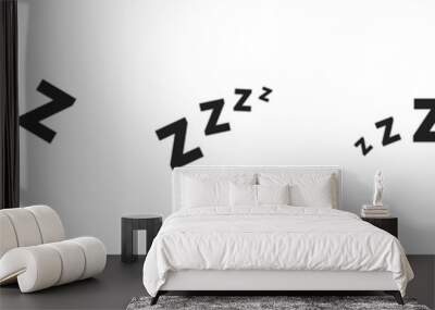 Sleepy zzz icon set. Vector EPS 10 Wall mural