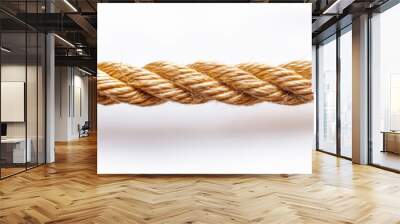 String rope cord cable line isolated on white Wall mural