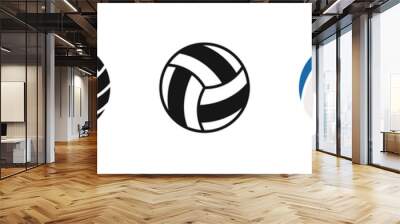 Volleyball ball icon set. Sport ball symbol. Vector EPS 10 Wall mural