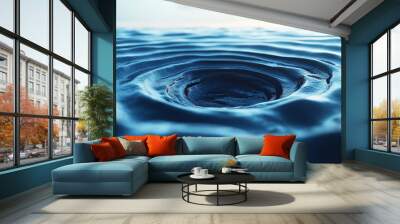 A deep blue ocean with a large hole in the middle Wall mural