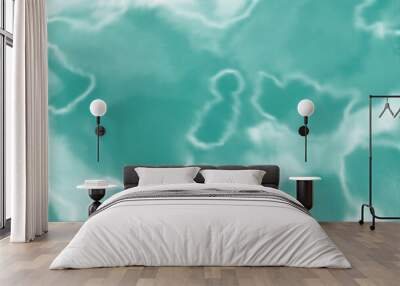 Green sky abstract watercolor background Wall mural