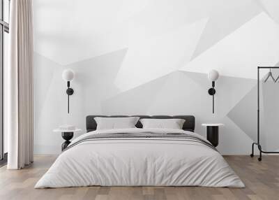 Abstract white background design with geometric shapes. Wall mural