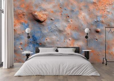 An energy-burst planet texture with a blue energy burst panorama map Wall mural