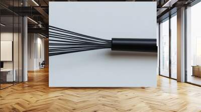 An icon representing baking utensils and a shiny metal whisk on a white background. Wall mural