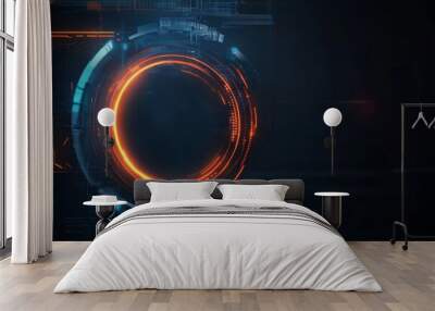 Stock image of a futuristic sci-fi background with cyber tech design concept. Wall mural