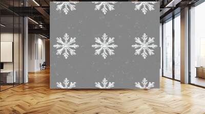 This background features snowflake and dot designs that are perfect for winter holidays. Wall mural