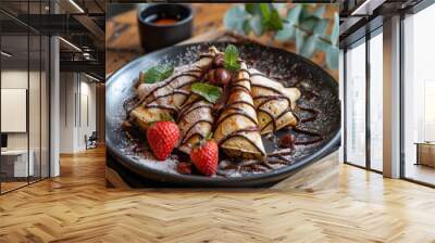 crepe with chocolate Wall mural