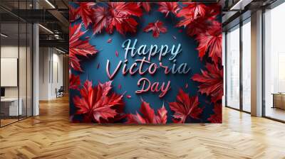 Happy victoria day background to honour Queen Victoria. Wall mural