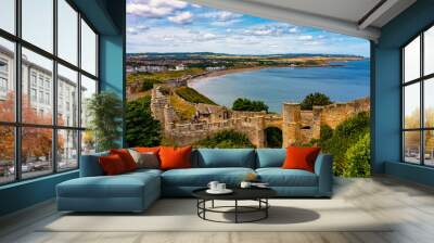 Scarborough Castle and the North Bay Wall mural