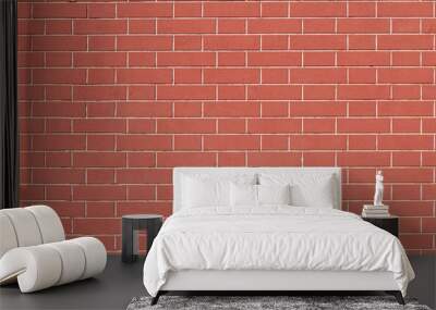 clean red brick wall with nobody Wall mural