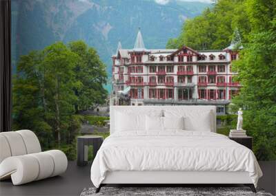 Historic hotel Hotel Giessbach, Switzerland. Wall mural