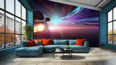 Light colors of car Wall mural