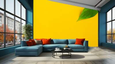 Minimalist of green leaf Wall mural