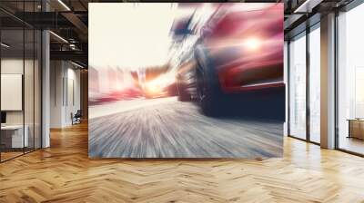 Speed car lighting Wall mural