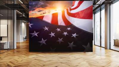 US American flag Wall mural