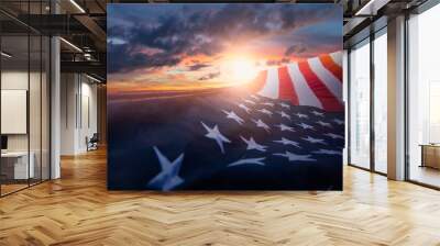 US American flag Wall mural