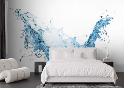 Water splash on white Wall mural