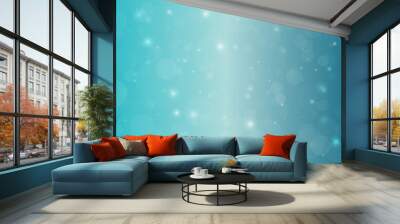 Abstract blurred vector background with light glare. Bokeh and glowing particles. Lighting effects of flash.  Wall mural