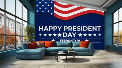 President's Day . Banner, poster, Greeting card, background design Template. Wall mural