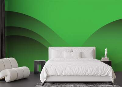 Modern liquid background with green gradient. Dynamic shape composition. Wall mural