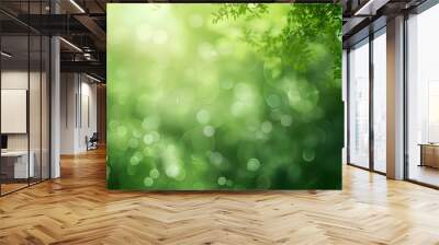 green background Wall mural