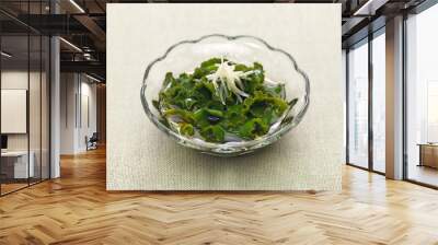 mekabu no sunomono, vinegared wakame seaweed roots salad, japanese cuisine Wall mural