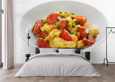 scrambled eggs with tomatoes, chinese food Wall mural