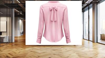 3d pink long sleeve collar woman on white background,png Wall mural