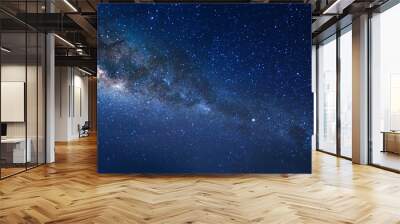 Milky Way galaxy rise above Kudat, Malaysia sky. Starry and clear night sky. soft focus and noise due to long expose and high iso. Wall mural