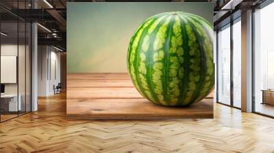 Ripe watermelon fruit isolated on background, watermelon, ripe, fruit, isolated, juicy, sweet, fresh, red, green, summer Wall mural