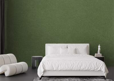 Abstract green fabric the texture. Natural background of rustic linen khaki. The material structure is clearly visible. Wall mural